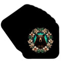 Black Bear Yucca Flower Tattoo Set of 8 Coasters M295