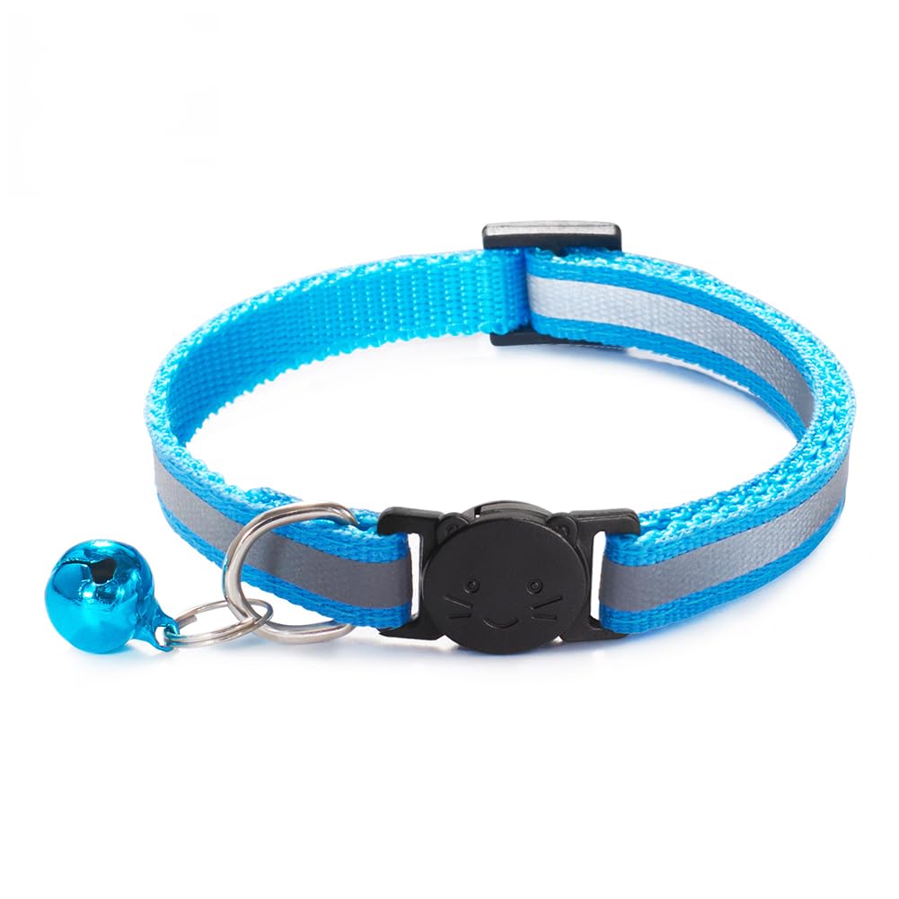 6 Pack Reflective Nylon Cat Collar with Bell S5084