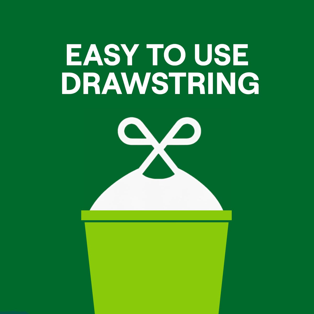 13 Gallon Drawstring Tall Kitchen Trash Bags X412126
