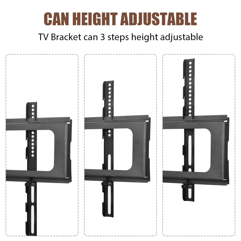 32-65" Swivel TV Stand with 3-Tier Storage and Height Adjustable Q694