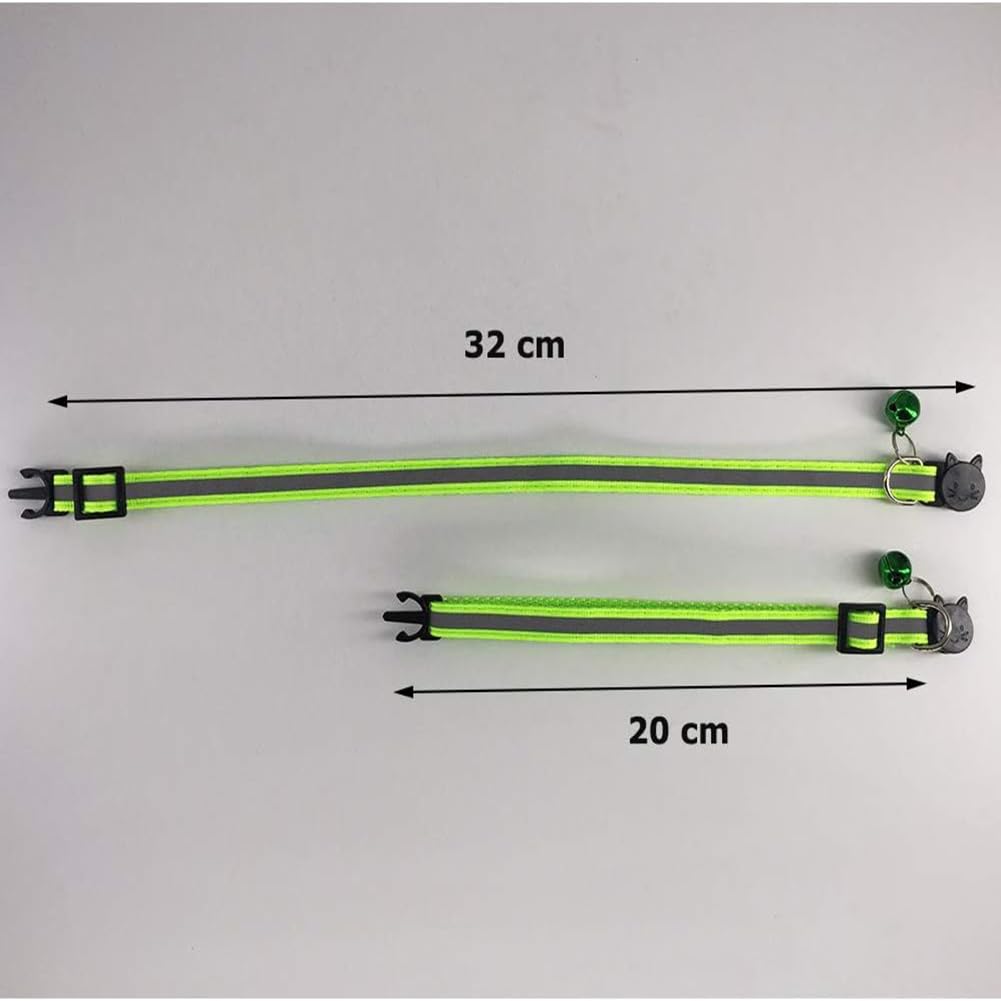 6 Pack Reflective Nylon Cat Collar with Bell S5084