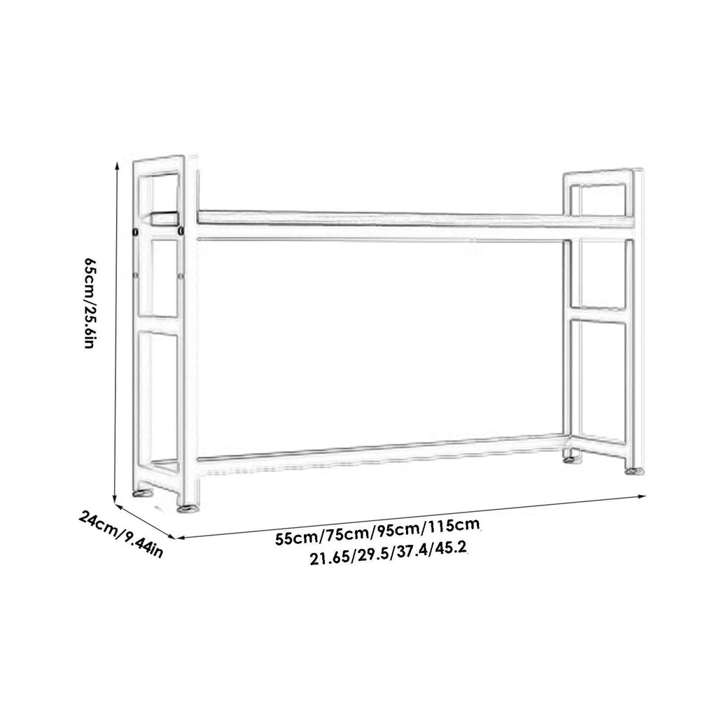 White Wood and Metal Desktop Bookcase K259010