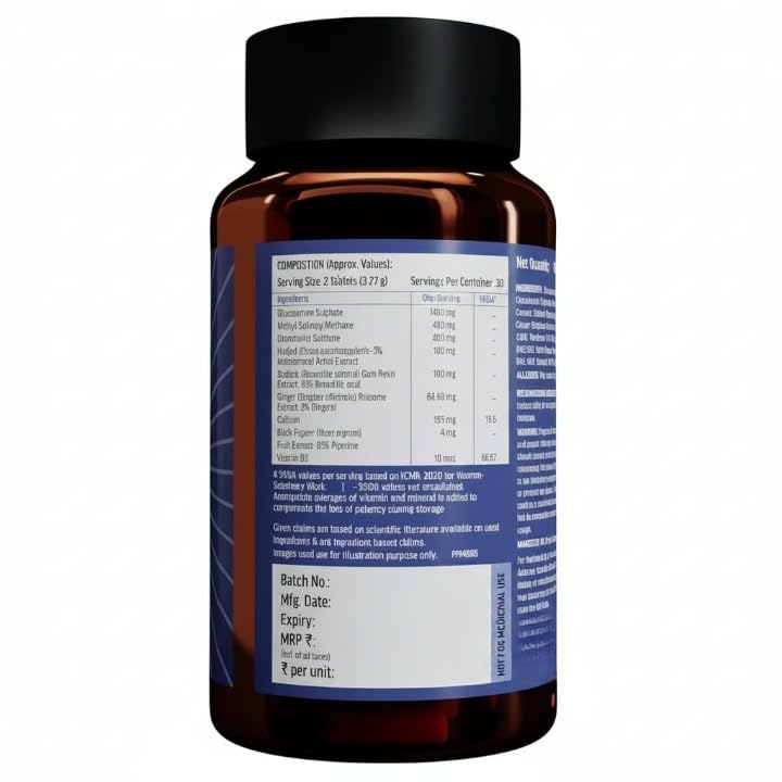 Glucosamine Chondroitin Calcium Vitamin D3 Joint Support Tablets A60440