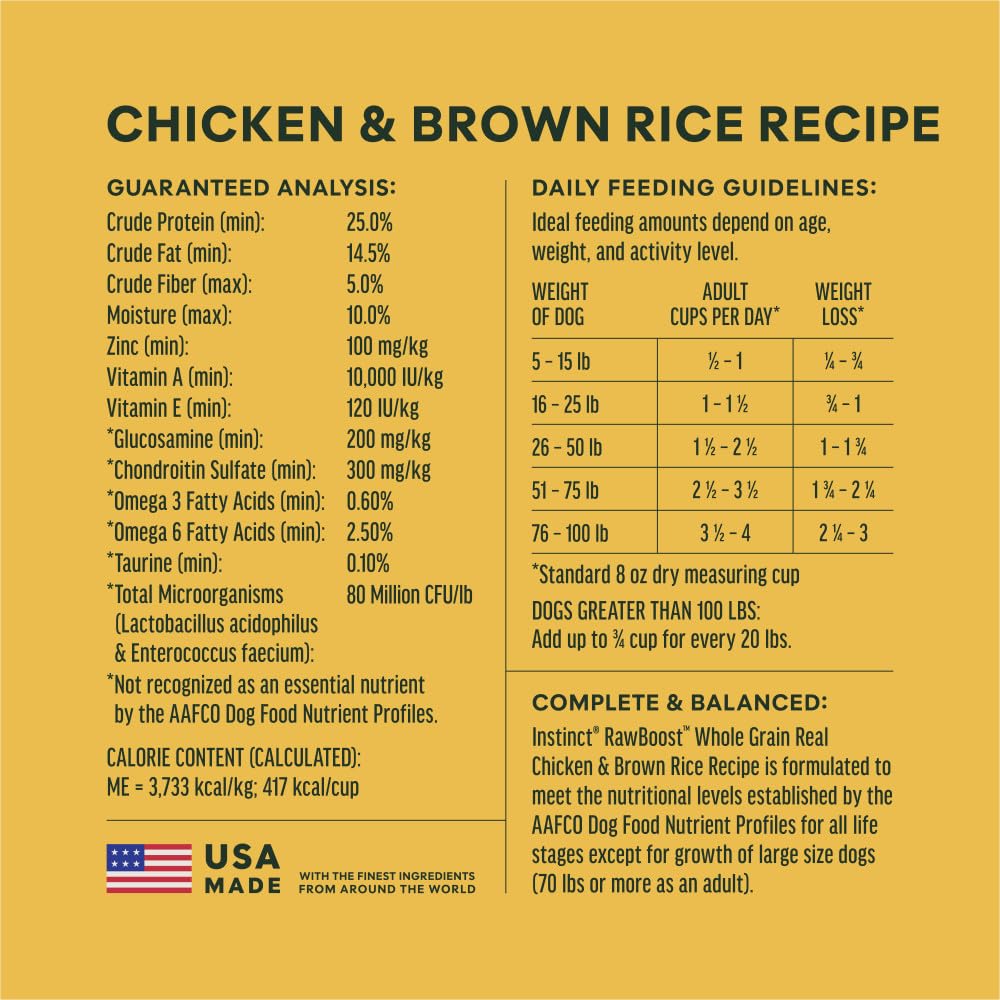 Chicken & Brown Rice Dry Dog Food 20 lb L253