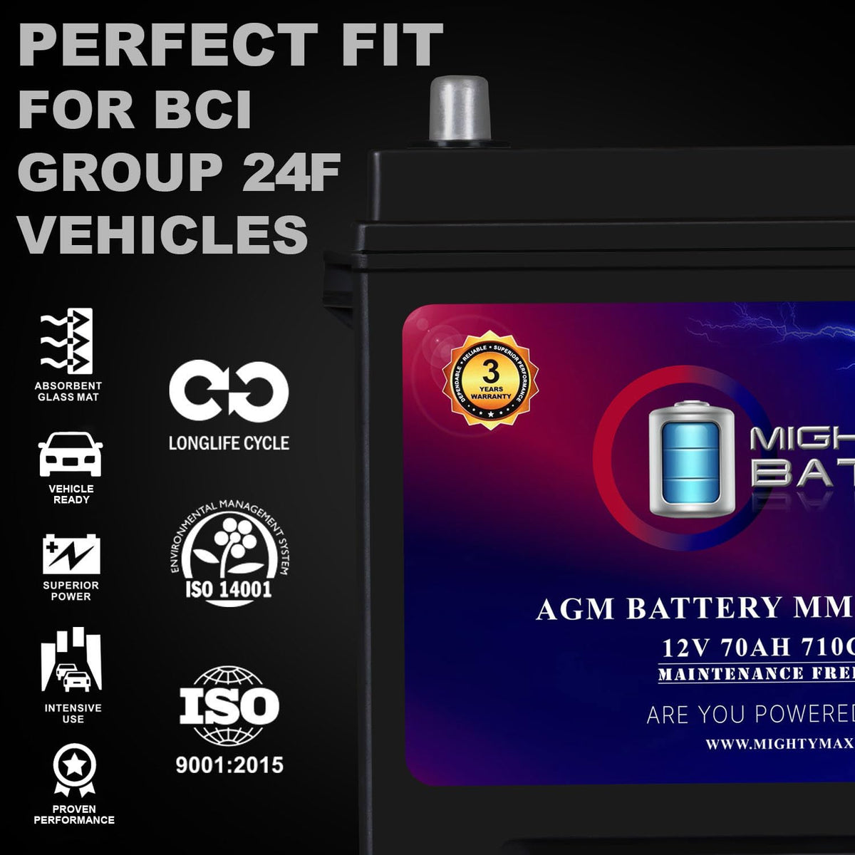 12V 70Ah AGM Replacement Battery R864