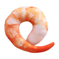 Orange White 3D Shrimp Shape Dog Squeaky Plush Toy C712