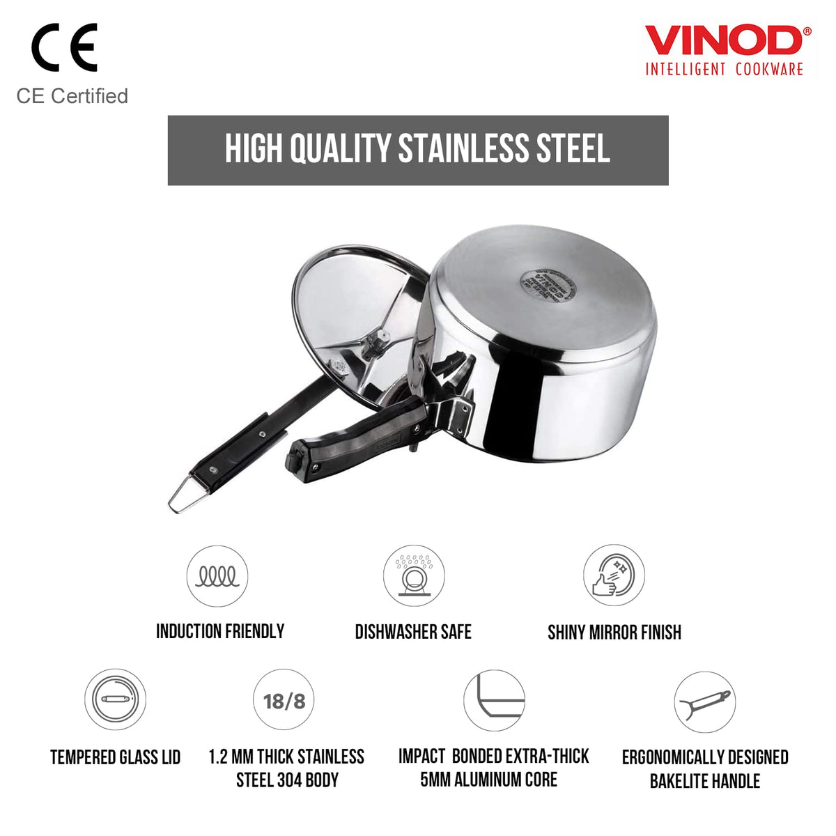 2 Liter Stainless Steel Pressure Cooker V231