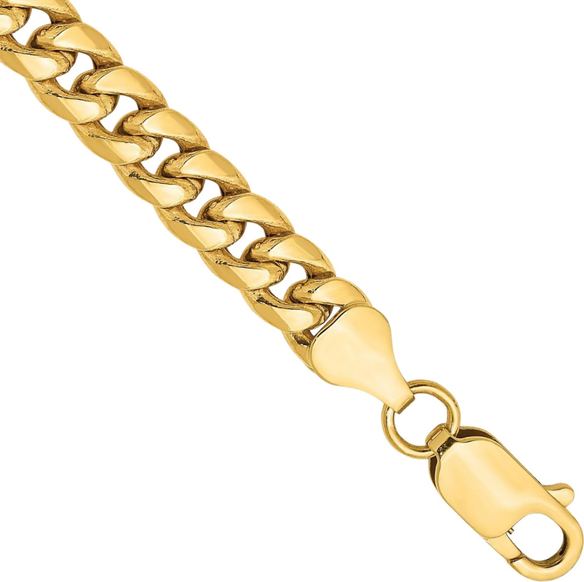14K Yellow Gold 6mm Miami Cuban Chain Necklace B20282