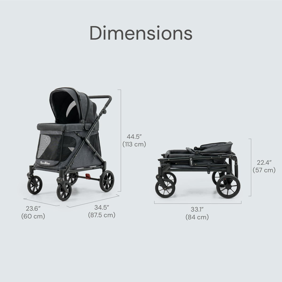 Foldable Lightweight All-Terrain Kids Wagon Stroller E2758