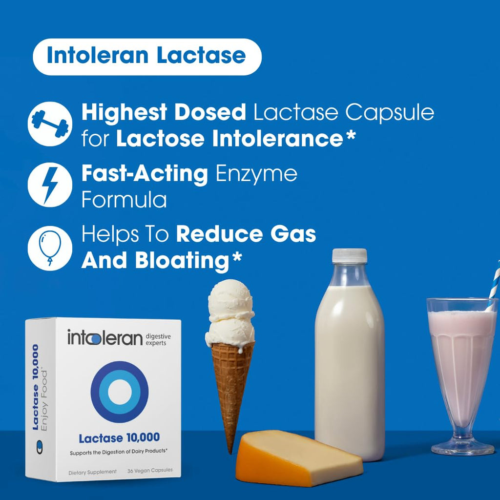 Lactase 10,000 Digestive Enzymes 36 Capsules U798820