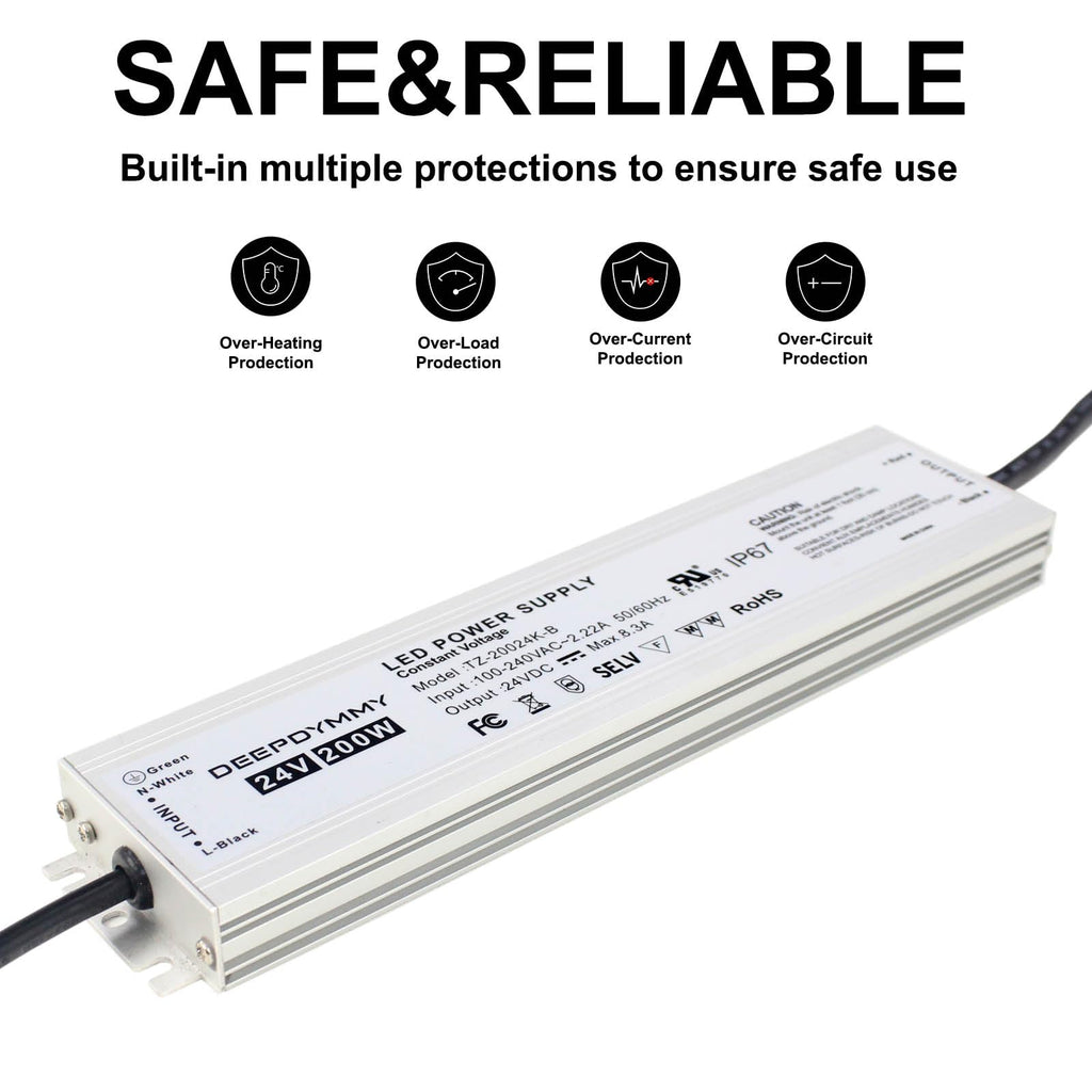 24V 200W Waterproof IP67 Power Supply P61204