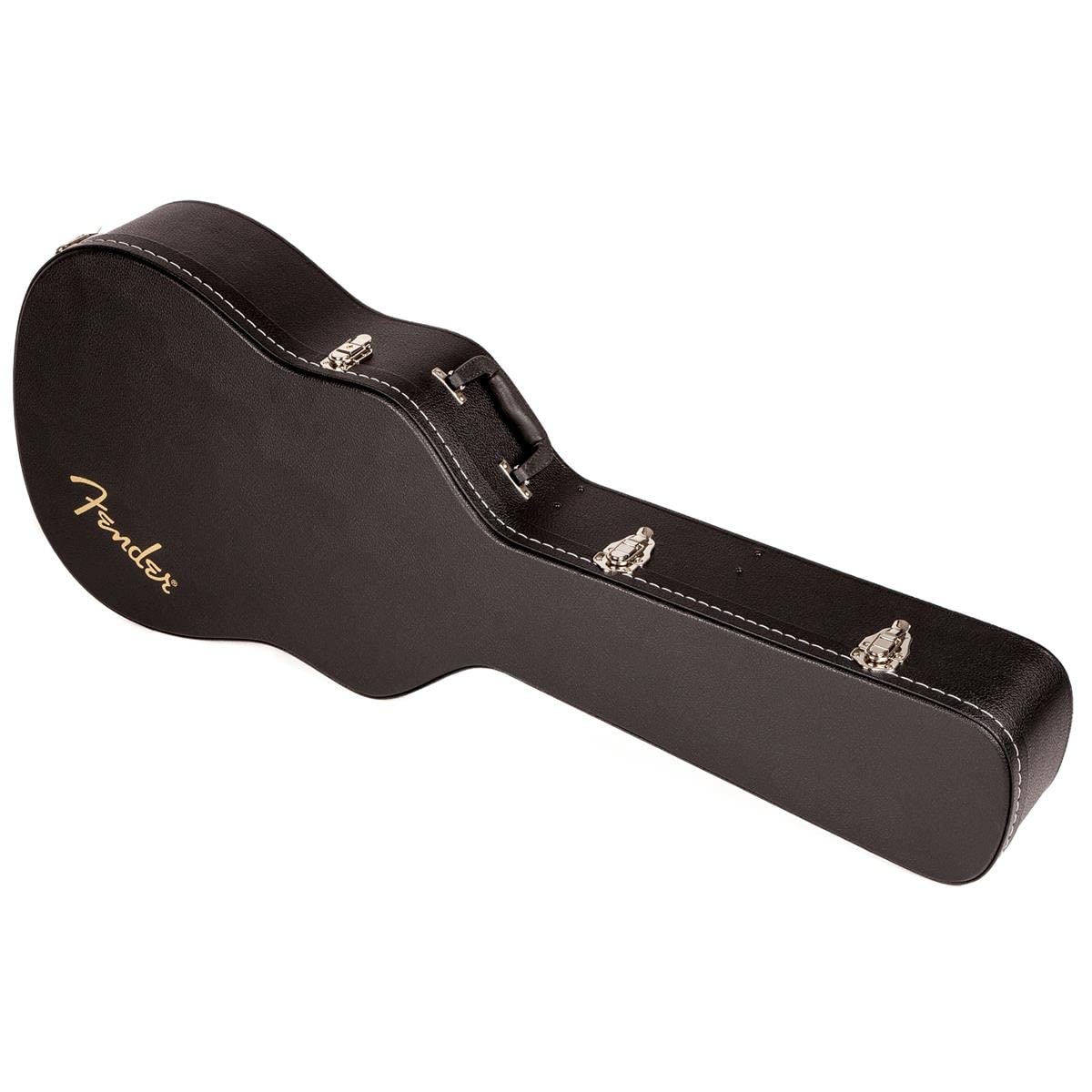 Black Flat-Top Dreadnought Acoustic Guitar Case with 1-inch Foam Padding H7762