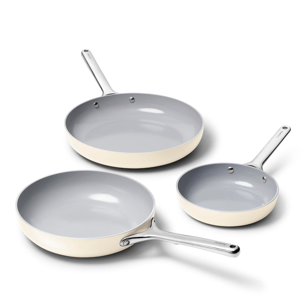 Non-Stick Ceramic Coated Fry Pan Trio, 8", 10.5", & 12" K208728