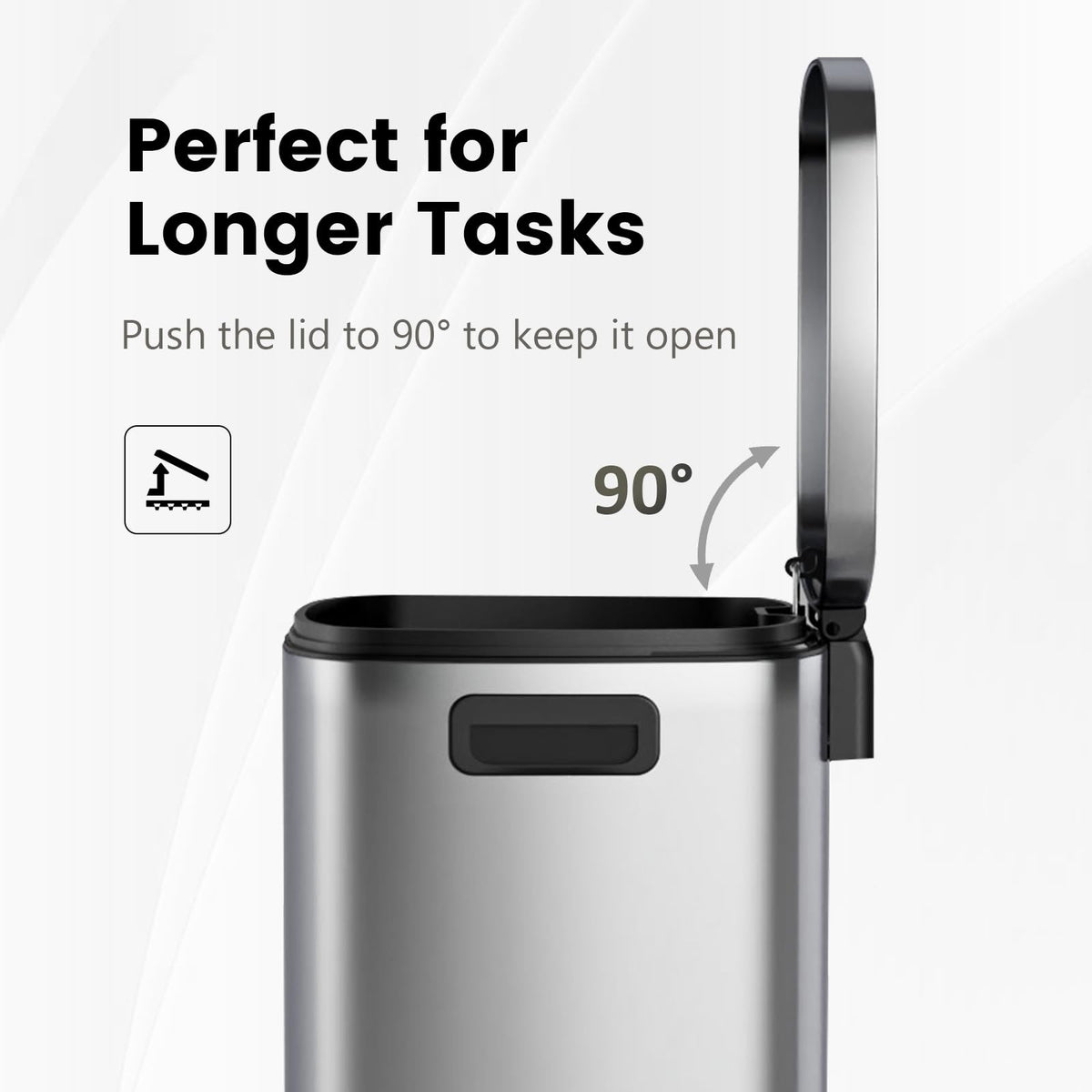 13 Gal Stainless Steel Kitchen Trash Can Y598303