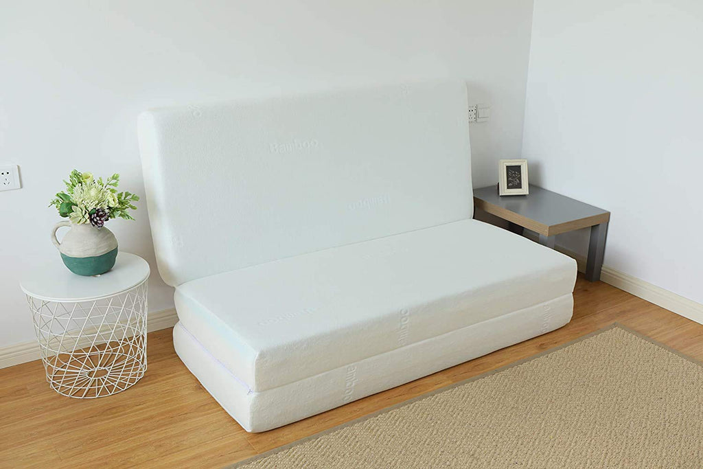 8-Inch Gel Memory Foam Tri-fold Mattress with Bamboo Cover, Queen K15018