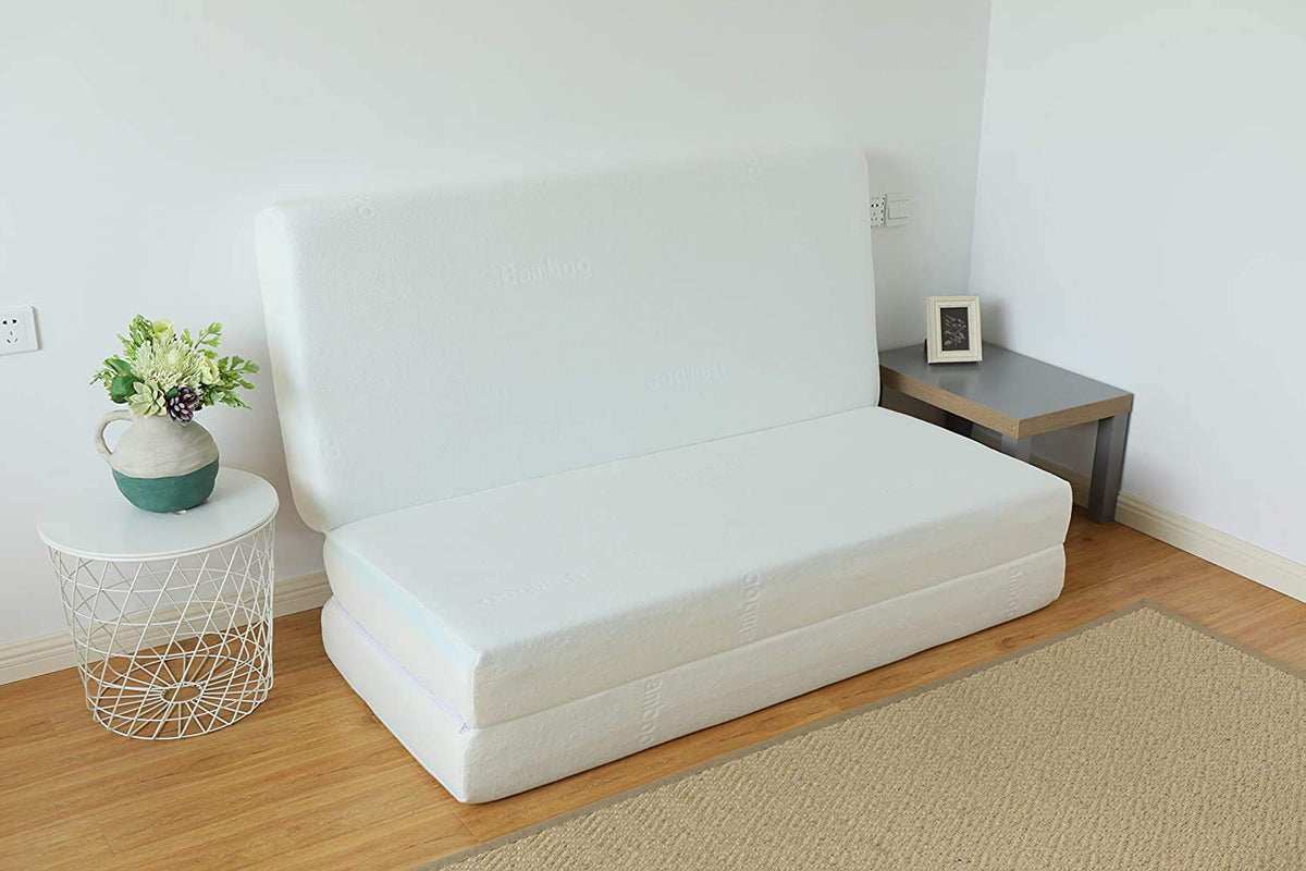 8-Inch Gel Memory Foam Tri-fold Mattress with Bamboo Cover, Queen K15018