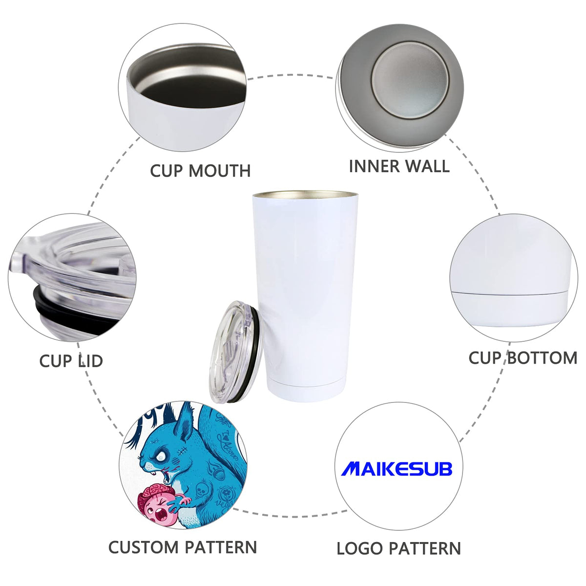 20oz Stainless Steel Tumbler with Lid Q137152