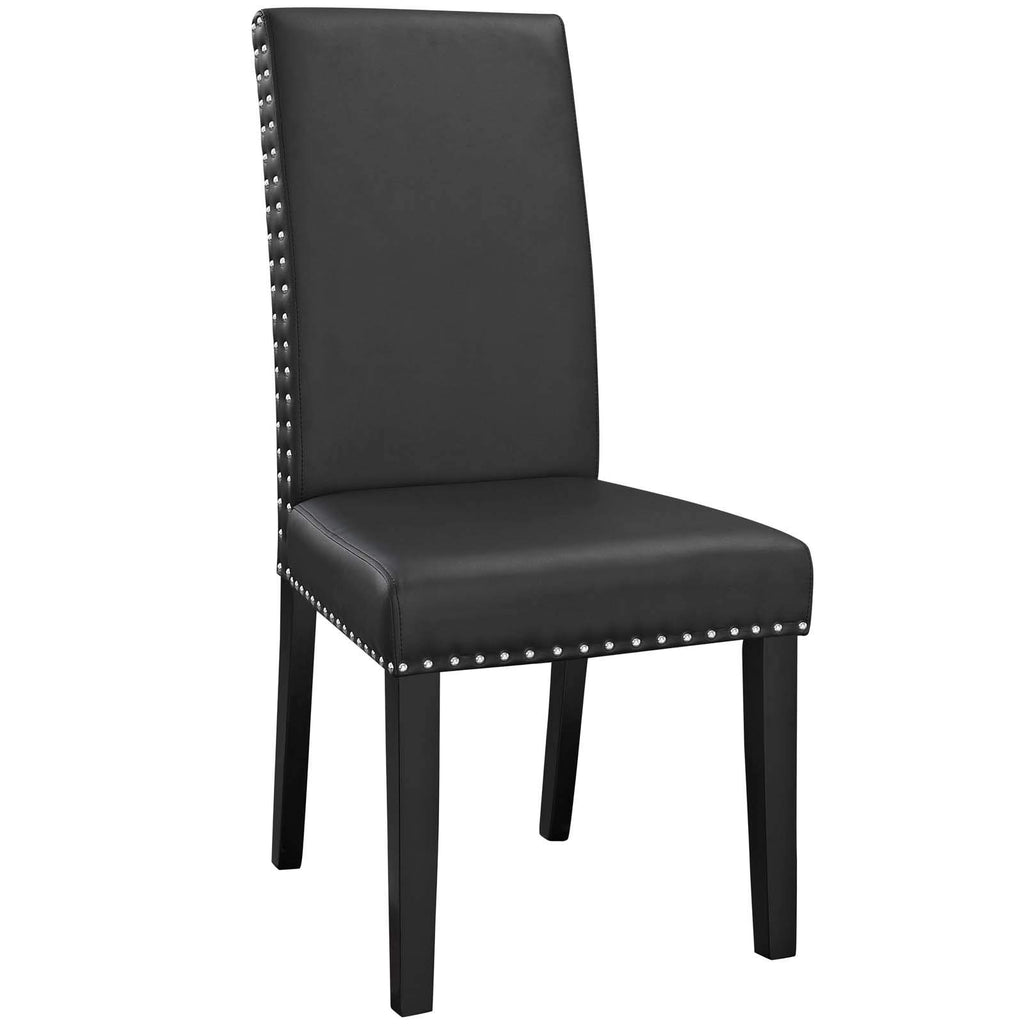Black Faux Leather Dining Chairs S6138
