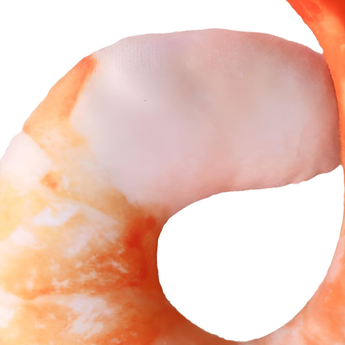 Orange White 3D Shrimp Shape Dog Squeaky Plush Toy C712