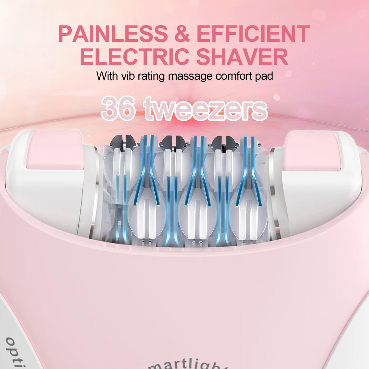 2 Speeds Rechargeable Epilator with LED Light F765