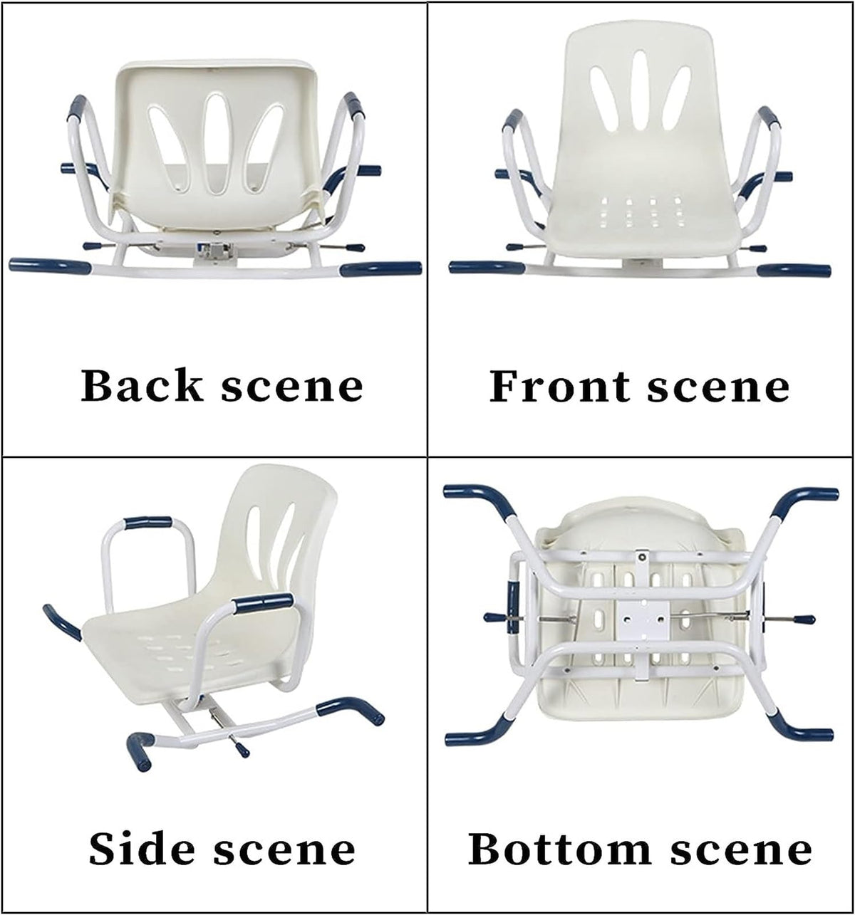Rotating Shower Stool Seat with Arms and Back Support N8982