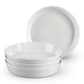 34oz Stoneware Pasta Bowls Set of 4 Speckled White G228