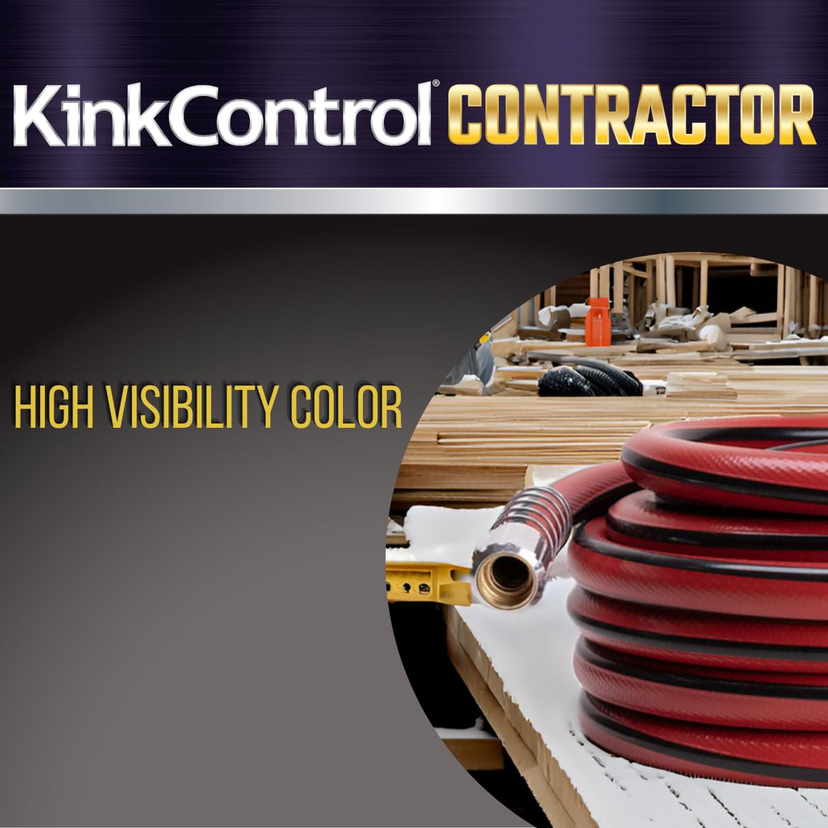 Contractor Grade Hose with Spring Coil and Crush Resistant Couplings 3/4 x 50 ft F1983