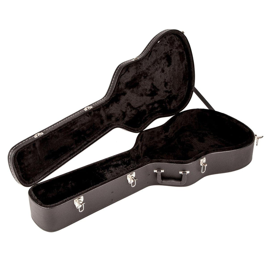 Black Flat-Top Dreadnought Acoustic Guitar Case with 1-inch Foam Padding H7762