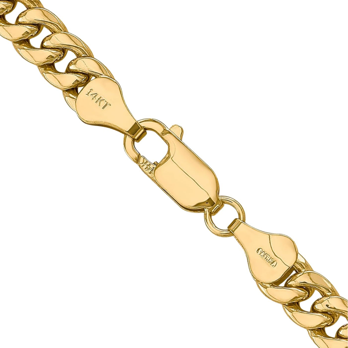 14K Yellow Gold 6mm Miami Cuban Chain Necklace B20282