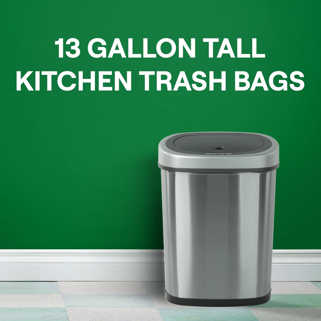 13 Gallon Drawstring Tall Kitchen Trash Bags X412126