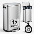 13 Gal Stainless Steel Kitchen Trash Can Y598303