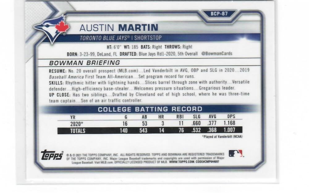2021 Bowman Chrome Mega Box Mojo Refractor Baseball M4525