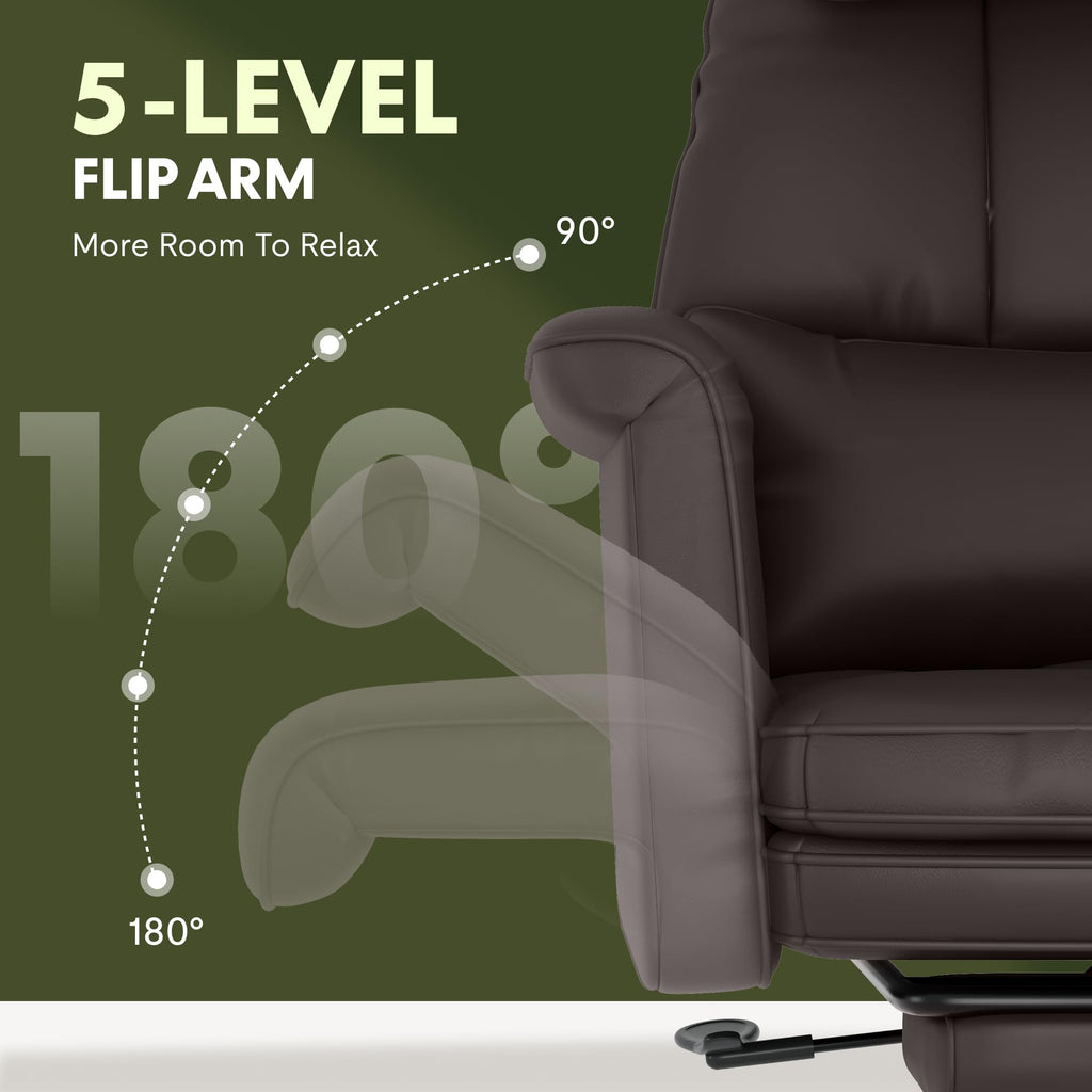 Oversized Brown Convertible Office Chair A75932