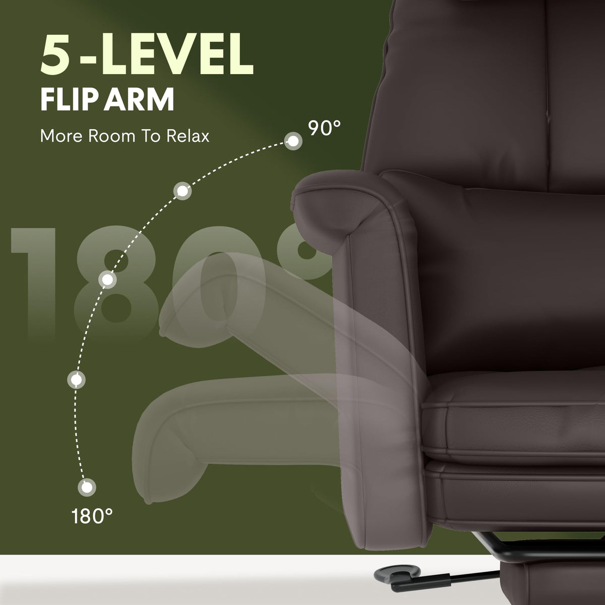 Oversized Brown Convertible Office Chair A75932