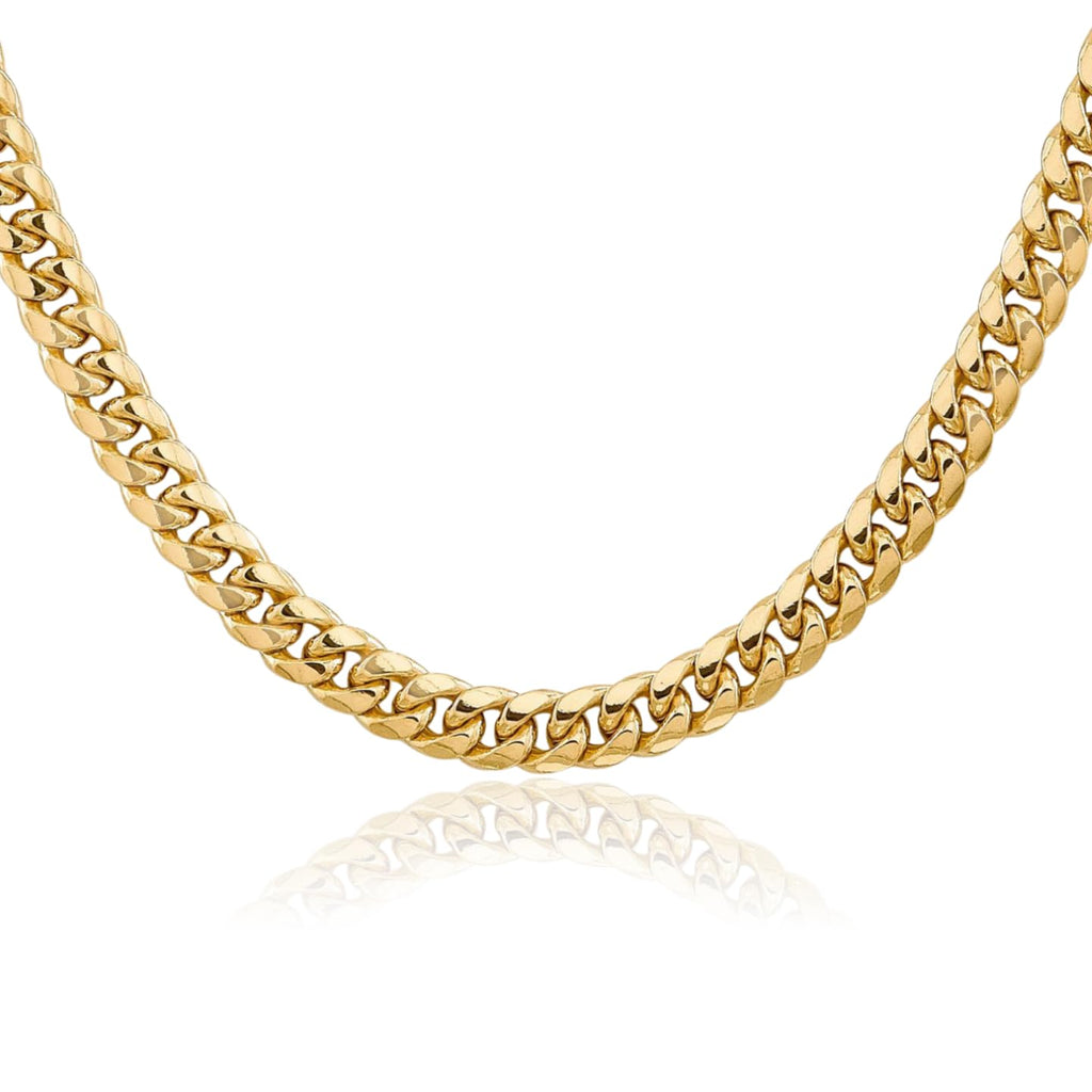 14K Yellow Gold 6mm Miami Cuban Chain Necklace B20282