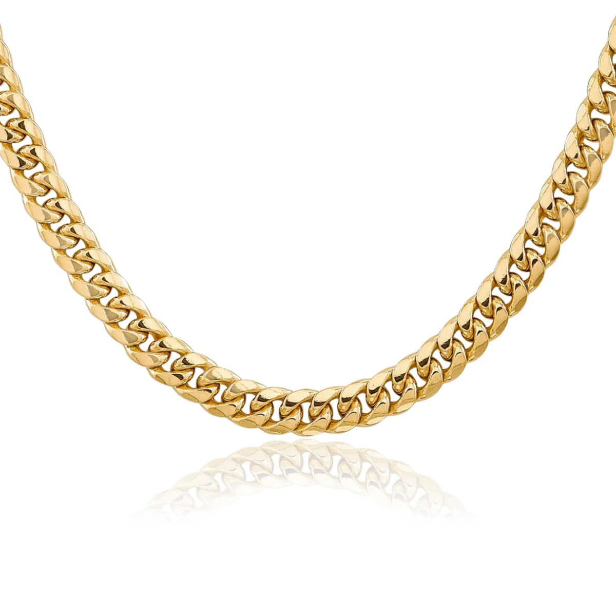 14K Yellow Gold 6mm Miami Cuban Chain Necklace B20282