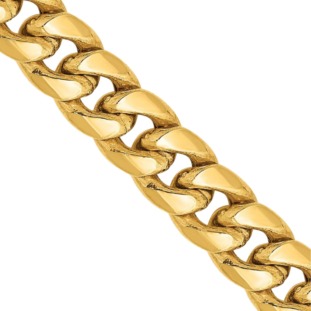 14K Yellow Gold 6mm Miami Cuban Chain Necklace B20282