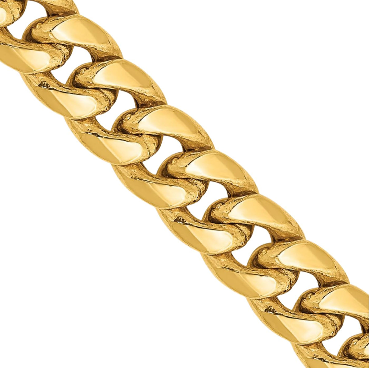 14K Yellow Gold 6mm Miami Cuban Chain Necklace B20282