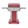 3-Burner Liquid Propane Gas Grill with Folding Sides, Wheels, 30000 BTU, Red V8790