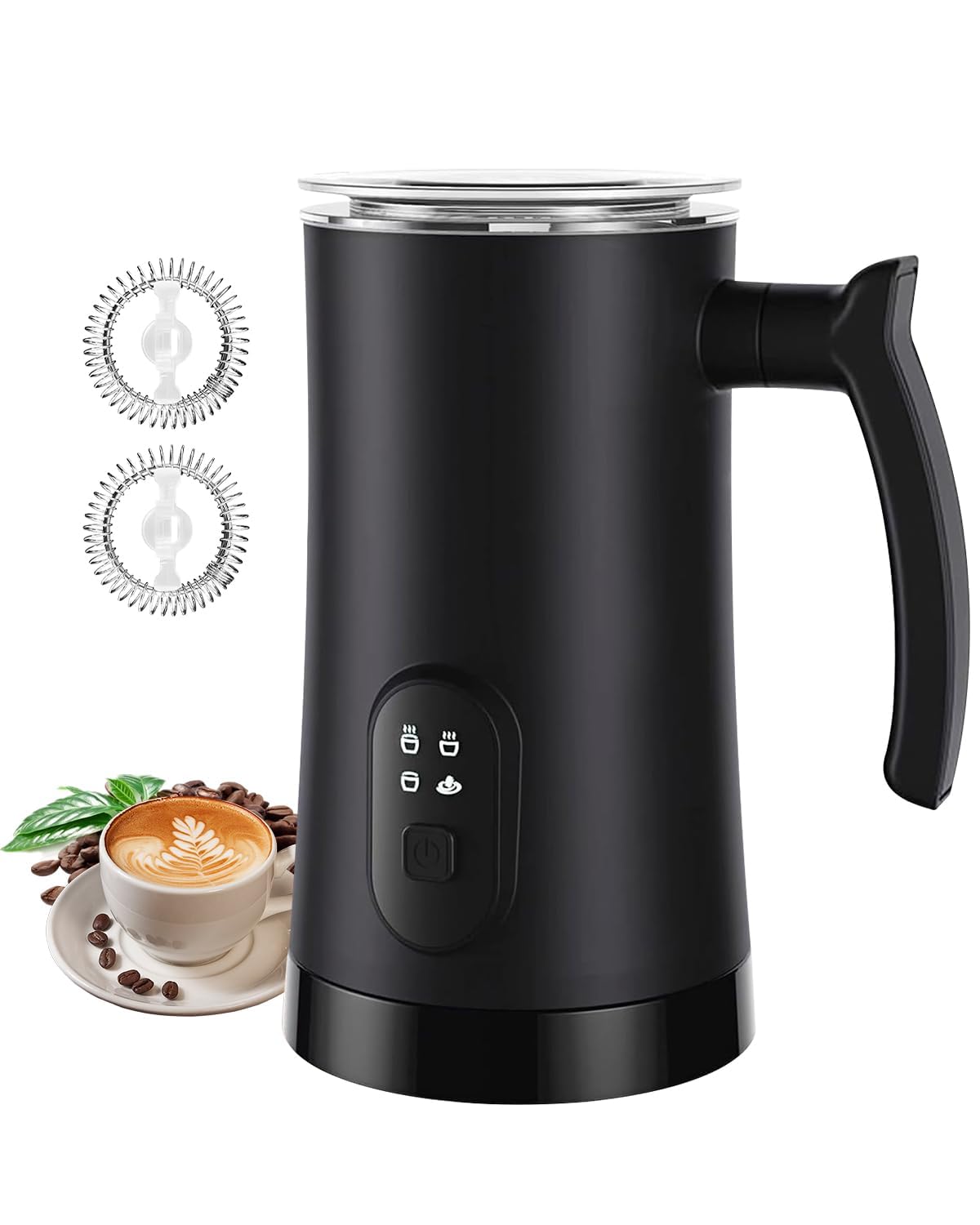 4-in-1 Electric Milk Frother, 350ml Black R866