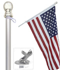3x5 ft US Flag and 6 ft Aluminum Flag Pole Kit with Holder M17532