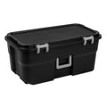Black 22Gal Wheeled Lockable Storage Footlocker J1462