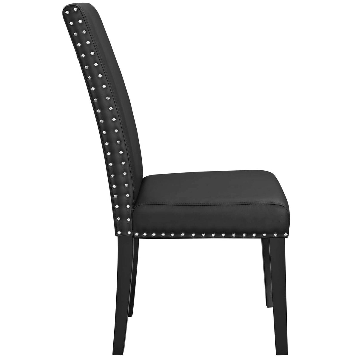 Black Faux Leather Dining Chairs S6138