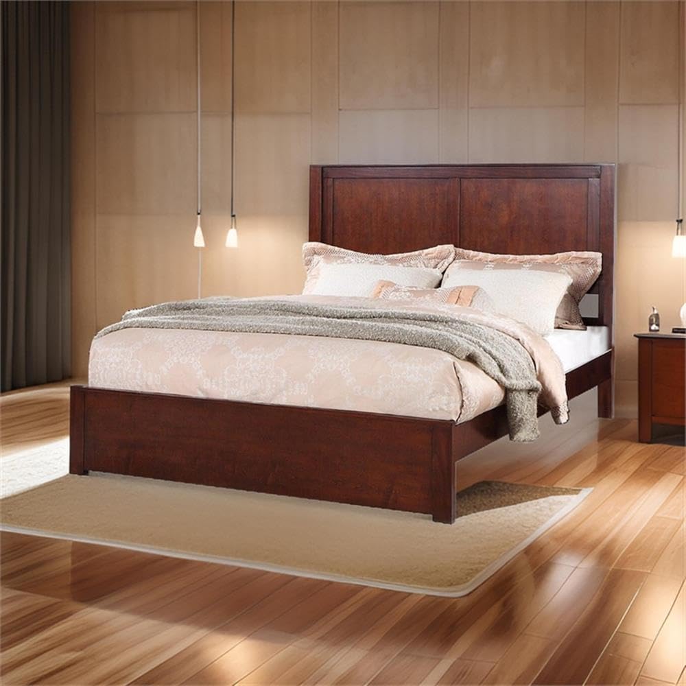 California King Solid Wood Platform Bed with Storage Drawers J894