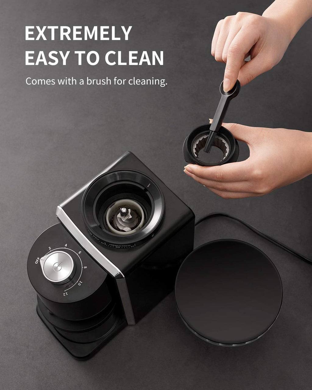 Conical Burr Electric Coffee Grinder 35 Settings Black V59526