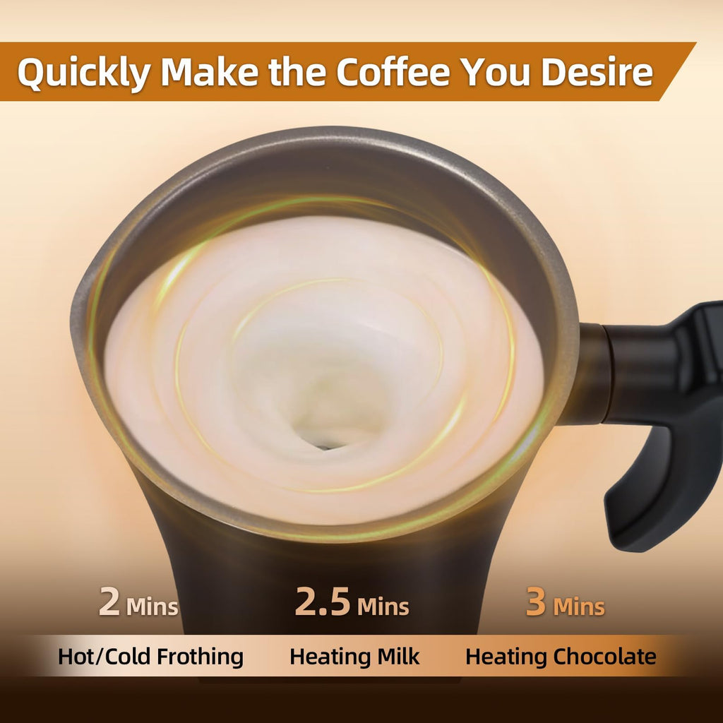 4-in-1 Electric Milk Frother, 350ml Black R866