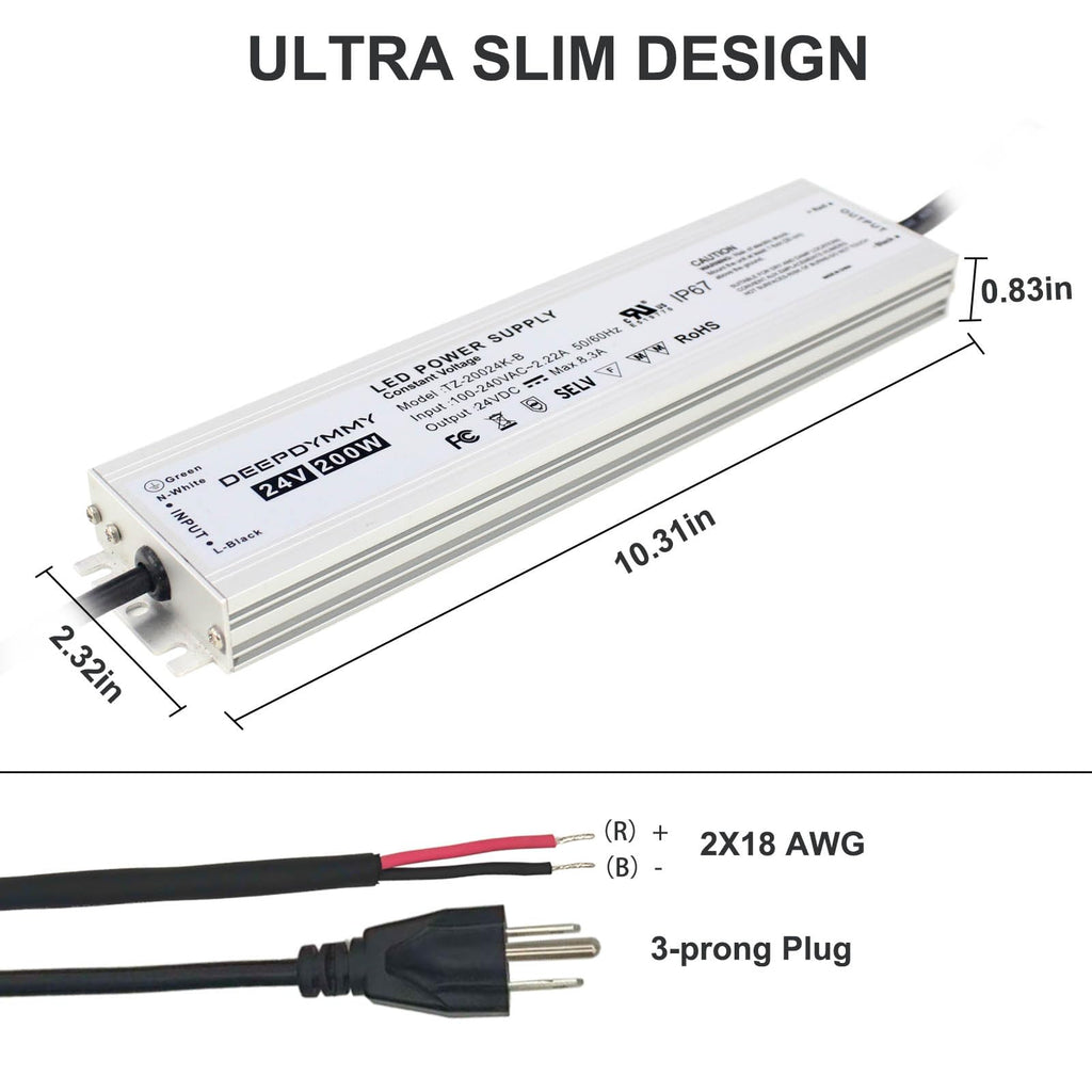 24V 200W Waterproof IP67 Power Supply P61204