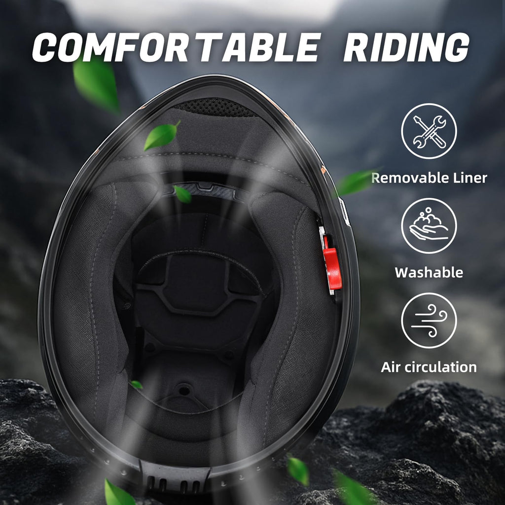 Full Face Dual Visor Motorcycle Helmet A473638