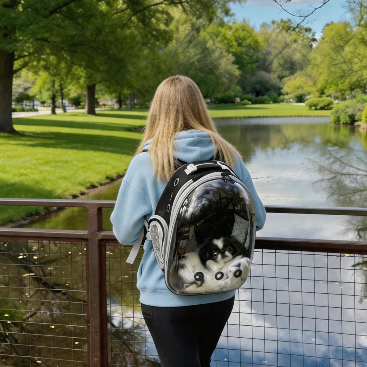 Expandable Pet Backpack Cats Dogs Carrier Bag K707272
