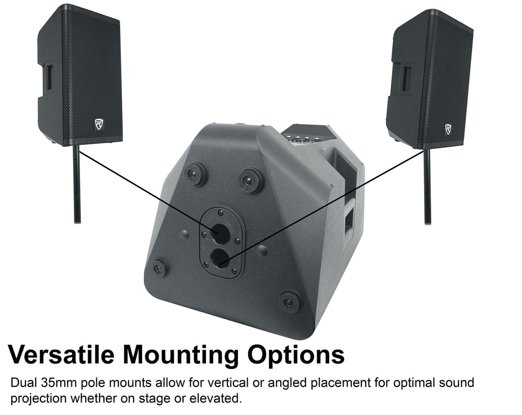 12" Active Powered Speaker with 2-Channel Mixer, 2-Pack J7723
